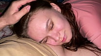 Late Night Cream Mask For My Stepdaughter. POV Blowjob Cum On Face