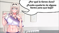 Erección durante sesión de dibujo, tu amiga te ayuda. Instrucciones para masturbarse.