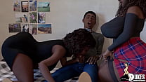 Freaky Co-Eds lick and suck BBC