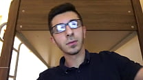 Young Turkish man uses fists