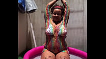 BBW Yoga in a Mini Pool Farts