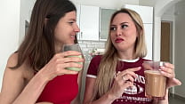 girls talk about hot drinks