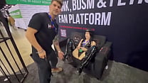 Playing around with rxvenvxce at the Darkfans com booth at EXXXOTICA She loves a good pussy whipping