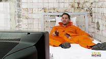 Handsome slut is fucking hard with big cock inmate in prison