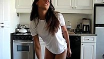 Hot brunette ex gf stripping and teasing