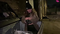Homless women in a skip getting filthy!