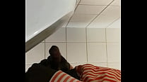 Black guy showing his dick and giving it a rub