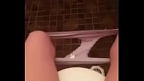 Teen whore hides and is desperate to fuck herself