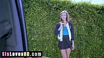 Stepsister’s Naughty Payback: Blowing and Riding Her Pervy Stepbrother After a Hot Car Suck. She couldn't resist her stepbrother's huge cock