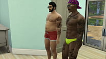 Toddy, Gareth, Louis fuck Mrs. Teedy at a beach house and private beach public Bisexual