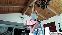 Kate is afraid of heights her bf diverts her fear by making her horny. Later she gets aroused, goes down and sucks his dick. Then her bf fucks her ass