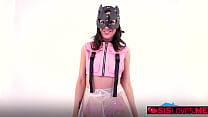 Natalie Brooks disguised as Black Lotus gives her stepbro good blowjob