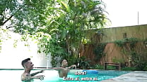 Voltando do carnaval, fomos curtir uma piscina com muita putaria. Rolou até DP no amigo - Free