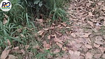 Fast time, Bhabhi called to fuck in the jungle, removed her saree and blouse and showed her pussy and boobs and inserted her dick in her ass from behind, Hindi audio, Claire Vaise