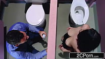 Busty Babe Surprised by Mall Glory Hole Ready for a Titty Bang