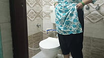 Indian step mother in toilet with step son seduced open her clothes talk in dirty in hindi audio
