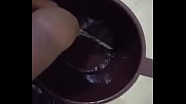 i love the pee that comes out from my fat cock