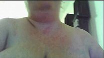 38yo woman plays with her huge boobs on cam