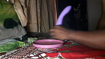 Using vibrator for amazing deepthroat