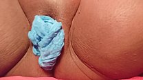 Using my panties to play with my pussy