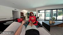 VR Conk: Muscle Superhero From The Incredibles Rides A Huge Cock And Masturbates In Cosplay Parody