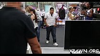 Sex in shop with big dong