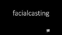 Young beauty gets one mana bukkake from big cock in casting