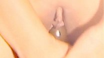 Busty latina fucks herself with toy