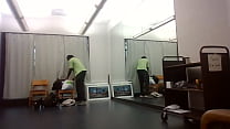 Behind the scenes Art show dress change