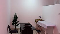THE NURSE IS CAUGHT IN THE HOSPITAL DECORATING THE DOCTOR'S OFFICE AND GETTING SUPER SEXY AND HOT
