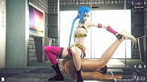 Jinx enjoyed a man and get fucked hard