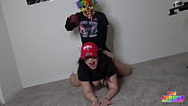 Mandimayxxx fucks Gibby the clown while watching super bowl