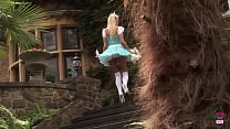 In Wonderland, Alice encountered a group of individuals and engaged in sexual intercourse with them