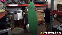 Surfer jock anally plowed in threeway