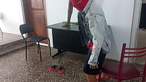 WHAT THE HELL ARE THEY DOING!! THE MAN RECORDS HER WHILE SHE DANCES ON THE DESK. THE LADY WANTS TO EARN A BETTER SALARY