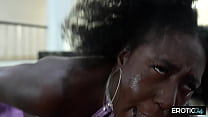 BBC Makes Black MILF Gag and Moan Before Slamming Her Soaked Pussy Hard and Deep
