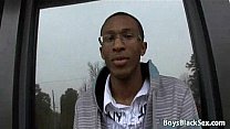 Black boy and white guy in interracial gay scene 10