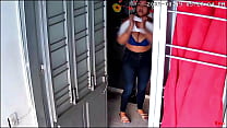 Keilimar showing her tits to the neighbor, but in the end, I fuck Keilimar. American