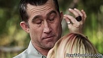 Bigtitted skank fucks best friends father