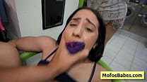 Watch this big boobed indian brunette getting her pussy pounded in public place