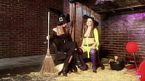 Attractive brunettes engage in a sexually explicit gathering including oral sex and manual stimulation
