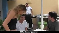 Sensual girl talked into having sex for cash 11