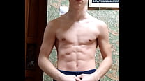 Happy new year with skinny boy