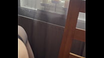 My pussy gets so wet when I flash my pussy in front of window