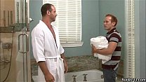 Gays fucking in a shower