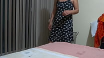 My wife on the beach masturbates with her huge dildo and her boss cums in her ass