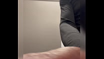 Public jerkoff in public restroom
