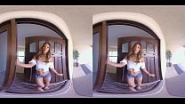 VRConk Black chick with big boobs blowing prick