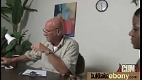 Ebony Cum Slut Hottie Bukkake Party 10