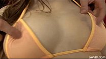 Adorable Japanese teen Izumi Koizumis pussy toyed until she cums like a whore